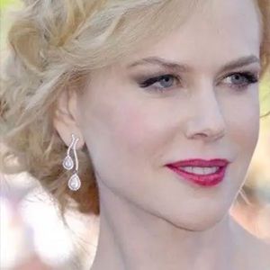 Double strand CZ drop earrings